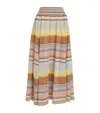 Zimmermann Coco Stripe Circle Fine-knit Maxi Skirt