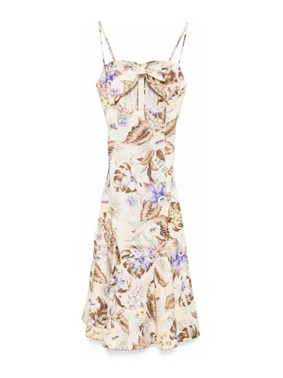 Zimmermann Coco Tie Front Midi Dress