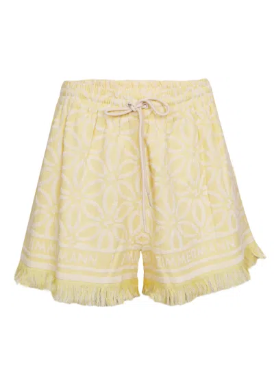 Zimmermann Coco Towelling Short Yellow/cream In Neutral