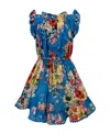 Zimmermann Collision Pattern Skirt In Blue