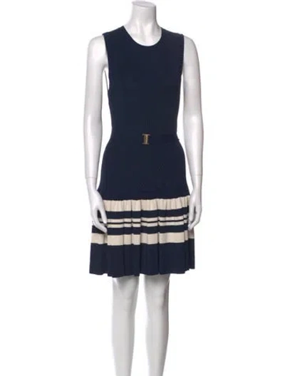 Pre-owned Zimmermann Colorblock Pattern Mini Dress In Blue