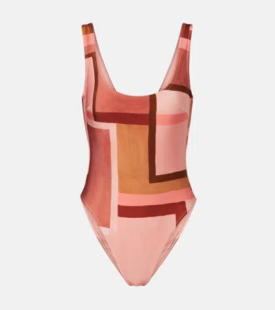 Zimmermann Como Printed Bodysuit In Multi