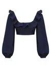 Zimmermann Aster Ruffled Top In Blue