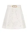 Zimmermann Natura Belted Waist Lace Shorts In White