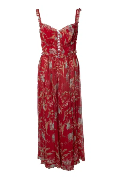 Zimmermann , Corsair Iris Jumpsuit In Red
