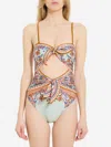 Zimmermann Aster One-piece Floral Swimsuit In Multi