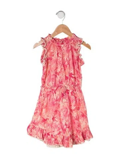 Pre-owned Zimmermann Babies' Cotton All Over Print Dress In Pink