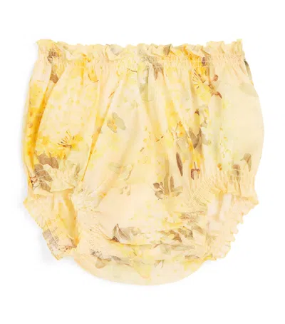 Zimmermann Kids' Cotton Cascadian Bloomers In Yellow