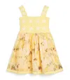 Zimmermann Cotton Crochet-trim Cascadian Dress In Yellow