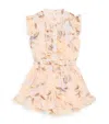 Zimmermann Cotton Crochet-trim Cascadian Frill Playsuit In Neutral