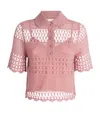 Zimmermann Cotton Crochet Wanderlust Shirt In Pink