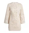Zimmermann Indra Broderie Anglaise Cotton Mini Dress In White