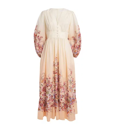 ZIMMERMANN COTTON FLORAL AWAKEN MAXI DRESS