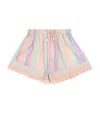 Zimmermann Cotton Fringed Cascadian Shorts In Multi