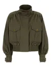 Zimmermann Army Green Cotton Hypnotic Bomber Jacket In Green