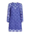 Zimmermann Maxine Guipure Lace Mini Dress In Blue