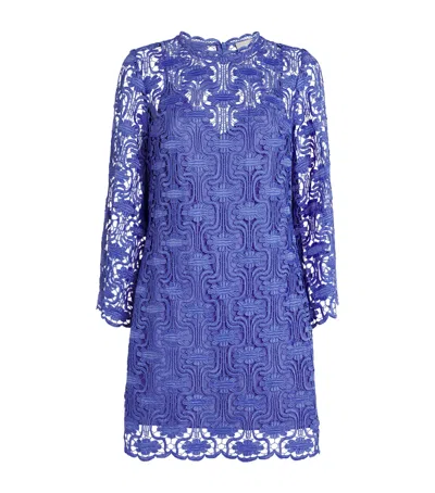 Zimmermann Maxine Lace Mini Dress In Cornflower