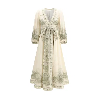 Zimmermann Cotton Long Women's Dress In Neutral