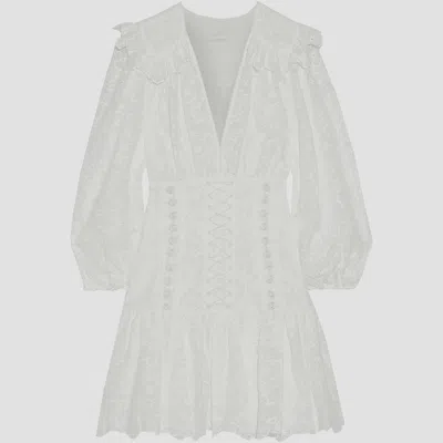 Pre-owned Zimmermann Cotton Mini Dress 0 In White