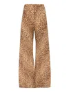 Zimmermann Mid-rise Tan Leopard Cotton Cascadian Bias Pants In Animal Print
