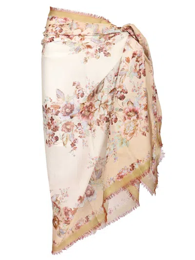 Zimmermann Cotton Pareo Skirts Multicolor In Neutral