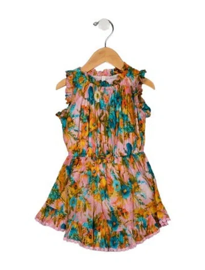 Pre-owned Zimmermann Babies' Cotton Pink And Multicolor Patterned Casual Sleeveless Dress