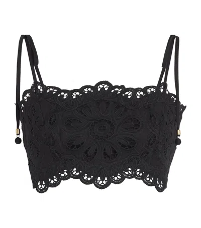ZIMMERMANN COTTON RHIANNON EMBROIDERED CROP TOP
