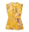 Zimmermann Cotton Rhiannon Frill Playsuit In Pink