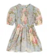 Zimmermann Waverly Floral Cotton Dress In Blue