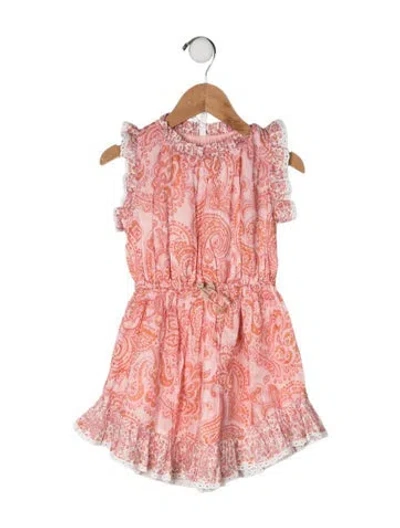 Pre-owned Zimmermann Babies' Cotton Short Sleeve Dress In Pink