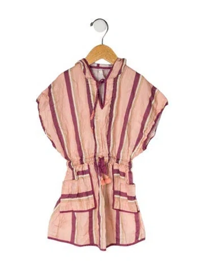 Pre-owned Zimmermann Babies' Cotton Short Sleeve Hooded Dress In Pink
