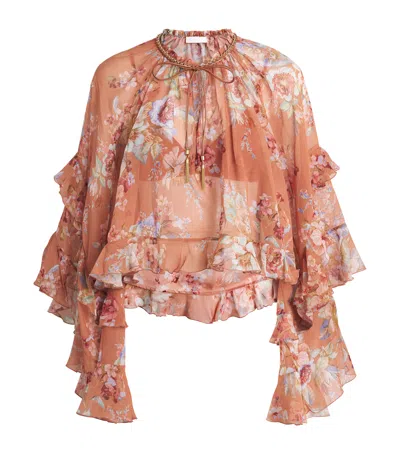 Zimmermann Cotton-silk Floral Awaken Blouse