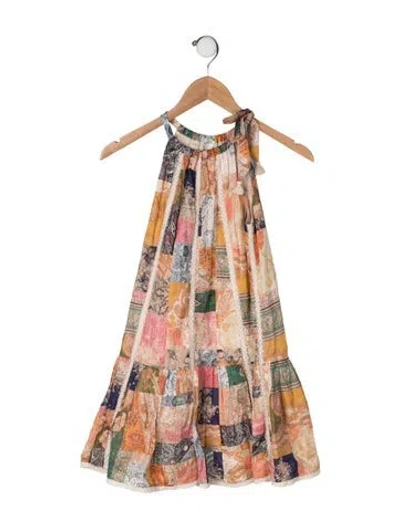 Pre-owned Zimmermann Kids' Cotton Sleeveless Dress In Neutrals