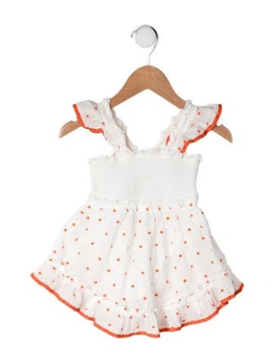 Pre-owned Zimmermann Babies' Cotton Sleeveless Dress In Orange/white