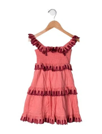 Pre-owned Zimmermann Kids' Cotton Sleeveless Dress In Pink