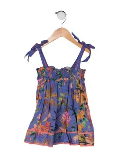 Pre-owned Zimmermann Babies' Cotton Sleeveless Dress In Purple
