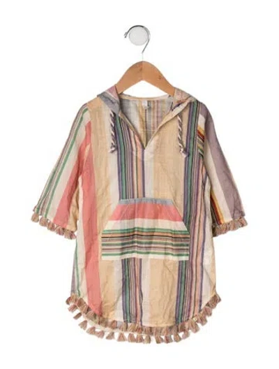 Pre-owned Zimmermann Babies' Cotton Striped Dress In Neutrals