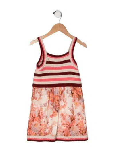 Pre-owned Zimmermann Babies' Cotton Tank Dress In Pink