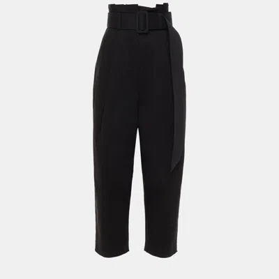 Pre-owned Zimmermann Cotton Tapered Trousers Au 0 In Black