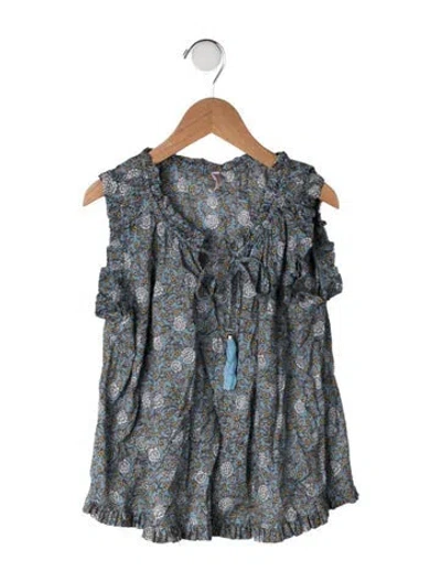 Pre-owned Zimmermann Kids' Cotton Top In Blue