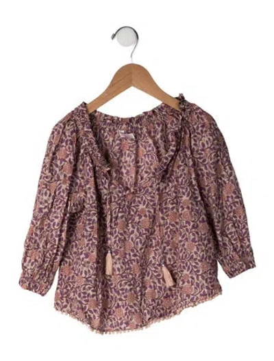 Pre-owned Zimmermann Kids' Cotton Top In Purple