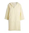 Zimmermann Coco Hooded Cotton Toweling Mini Dress In Neutral