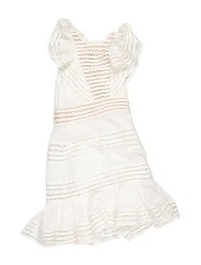 Pre-owned Zimmermann Cowl Neck Mini Dress In White