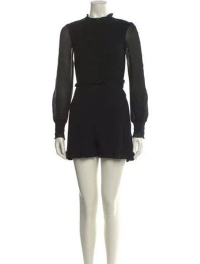 Pre-owned Zimmermann Cowl Neck Romper In Black