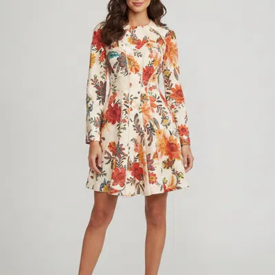 Pre-owned Zimmermann Cream Floral Print Linen Ginger Fit & Flare Mini Dress M