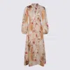 Zimmermann Ascension Plunge Printed Linen Dress