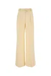 Zimmermann Pantalone Dalla Gamba Ampia Illuminate In Lino Crema  Donna In Lemon