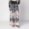 Zimmermann Cream Rhiannon Trousers With Fantasy Print In Multi