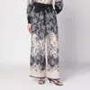 Zimmermann Cream Rhiannon Trousers With Fantasy Print Women In Black