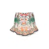 Zimmermann Cream Tropical Tropical-print Cotton Skirt In Beige